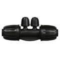 Drip Irrigation Fittings: 1/2 Inch Drip Tubing (1/2" ID x 0.65" OD) to 1/4 inch Irrigation Tubing Anti-Drop Locked Barbed Reducing Tee 4 Way for Gardening Landscape (Pack of 10)