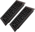 Howeall 4x10 Inches 2 Pack Heavy Duty Walkable Floor Register Easy Adjust Air Supply Lever Floor Vents - Seattle Design - Vent Cover for Home Floor - Oil Rubbed Bronze