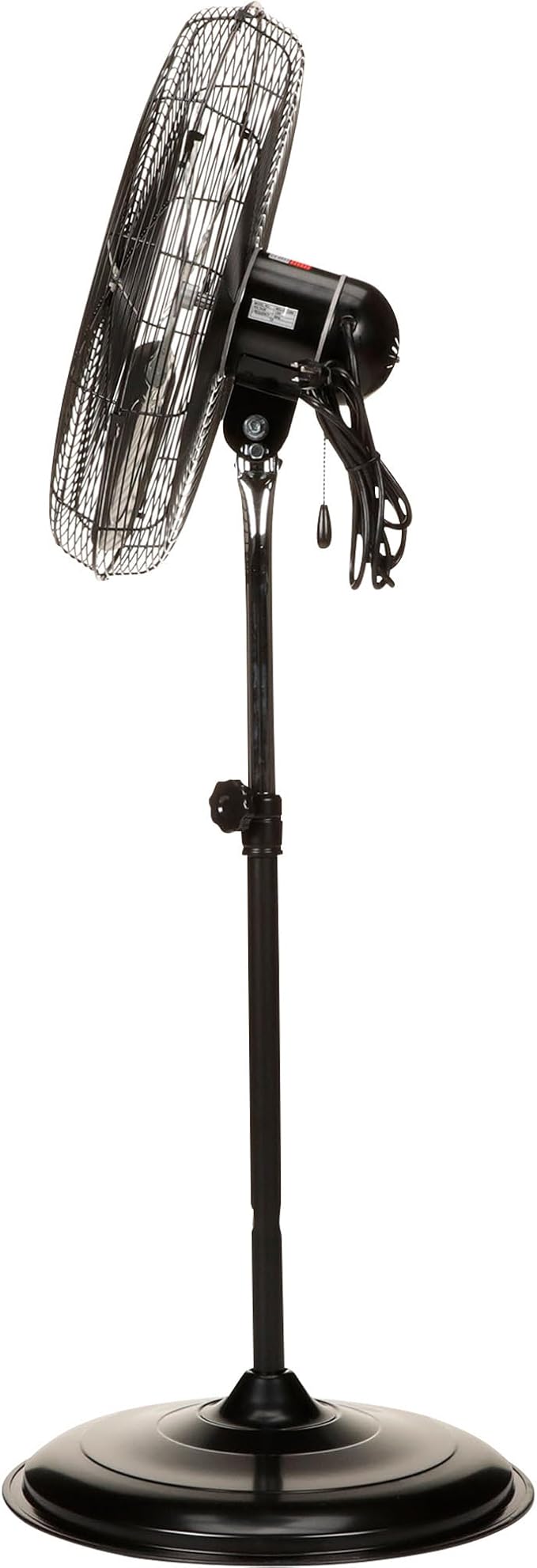 TPI Corporation CACU-20-P Air Circulator Commercial Pedestal Fan - 120v High Velocity Standing Fan for Versatile Use - Single Phase Non oscillating Aluminum Blade Fan - UL/C-UL Listed, Black