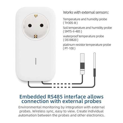 Smart Plug WiFi Remote Control Outlet Alexa & IFTTT, Energy Monitoring and Timer Function, No HUB Required, Delayed Switch Supports External Temperature Probe (SP1 WiFi & SIM)