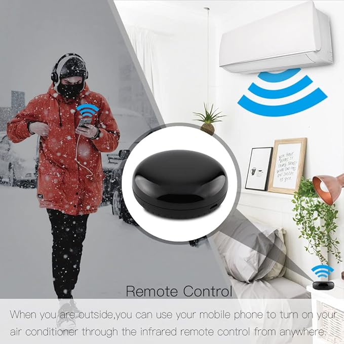 MOES WiFi Smart IR Remote Controller Smart Home Infrared Universal Remote Blaster,One for All Control AC TV DVD CD AUD SAT etc,Compatible with Alexa and Google Assistant,No Hub Required (Pack of 2)