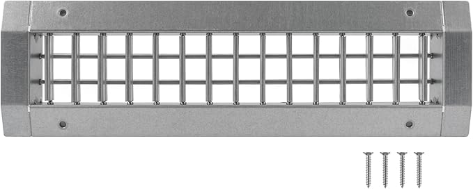 13" x 3" Aluminum Supply/Exhaust Grille for a Round Spiral Duct - Heavy Duty Grill Cover with Adjustable Louver Blades - HVAC Air Return Ventilation Register for Home, Office, Bathroom