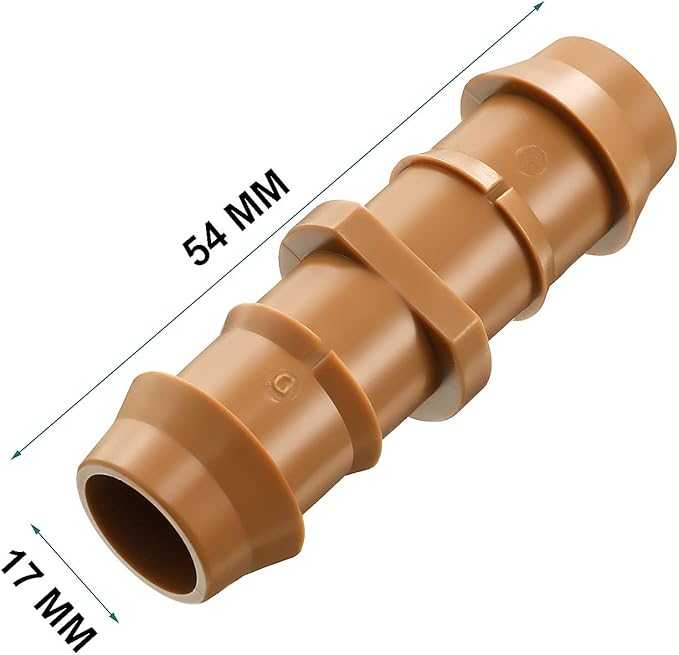 Boao 20 Packs 1/2 Inch Drip Irrigation Fittings Connectors Barbed Connector Plastics Drip Irrigation Barbed Hose Connector 17 mm Diameter(Coupling)
