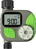 Sprinkler Timer, Watering Timer for Garden Hose, Programmable Hose Faucet Timers with Rain Delay, Outdoor Soaker Automatic & Manual Drip Irrigation Controller System for Lawn Yard Greenhouse