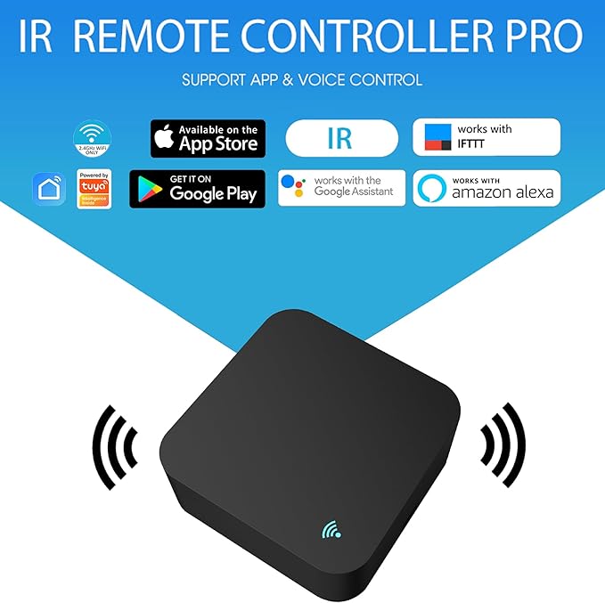 WiFi Universal IR Remote Control,Tuya Smart Hub 360° Remote Control,Alexa Compatible Universal Remotes,Google Home for Home Automation,TV