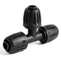 12 Pack 1/2 Inch Drip Irrigation Tee Fittings (1/2" ID x 0.6-0.65" OD), 1/2'' Dripline Barbed Tee Connectors with Anti-Drop Lock Nuts for Garden Lawn Irrigation System Connection