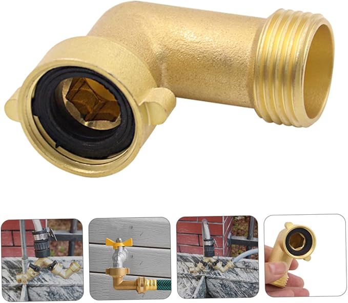 Milisten 1Pc Brass Hose Adapter Garden Irrigation Fitting with Quick Swivel Connector for Easy Installation and Reliable Watering Durable and Water Resistant Hose Connector