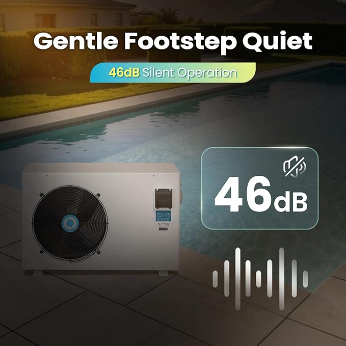 POOLCOMFT Inverter Electric Pool Heater for Above Ground and Inground Pools, Heating and Cooling Pool Heater, Smart WiFi Control, Swimming Pool Heat Pump up to 28000 Gallons