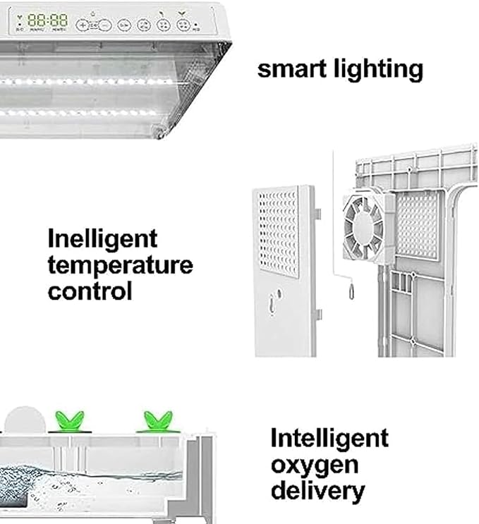 Hydroponics Growing System,20W LED Grow Light + Automatic Timer + 4L Water Tank, Hydroponic Growing Kits - Intelligent Growing System, Smart Garden GYL24824