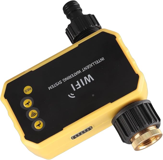 Alomejor Smart Water Timer with Rain Sensor Functionality, WiFi Sprinkler Controller for Efficient Watering, ABS Material,Yard