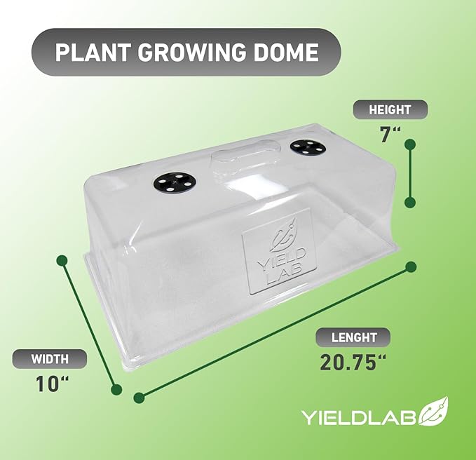 7 Inch Clone Dome - 25 Pack Humidity Vented Domes – Plant Growing Propagation Dome for Seedling, Germination, Soil & Hydroponic Horticulture