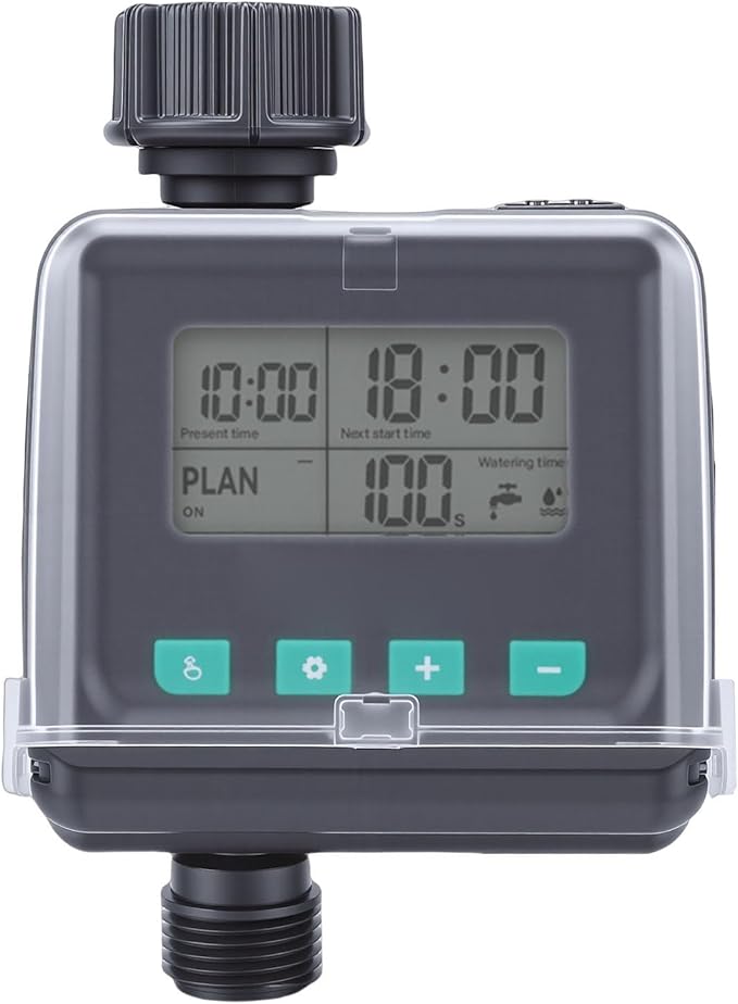 Zerodis Sprinkler Timer, Programmable Samrt Irrigation Controller with Connectors Adjustable Watering Modes Water Proof Multifunction Automatic Watering System for Outdoor Garden