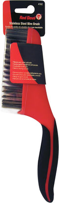 Red Devil 4162 Soft Grip Stainless Steel Wire Brush, 10", Steel