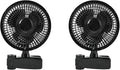 HealSmart Clip Fan - 6-Inch Grow Tent Fan, Wall Mount with Adjustable 90 Angles, 15W, 2-Speed Control - 2 Pack