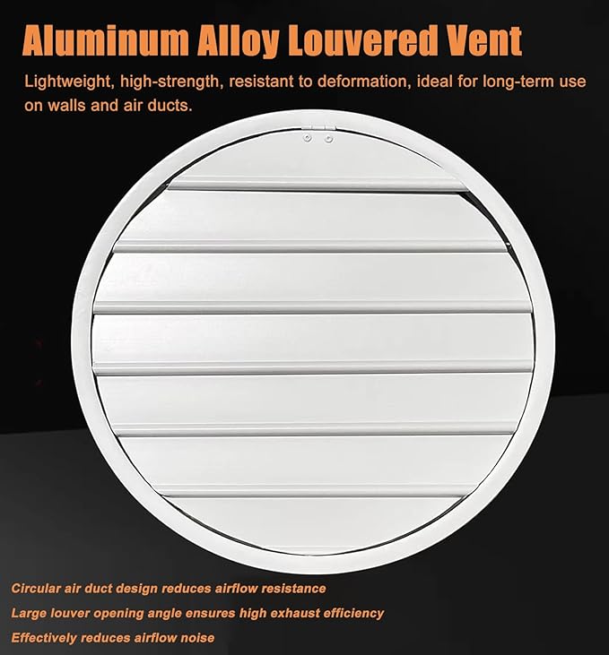 Gravity Louver Vent Exhaust Grille, Industrial Greenhouse HVAC Shutter Fan for Wall Ceiling, Indoor Outdoor Self-Closing Ventilation Cover(40in(102cm))