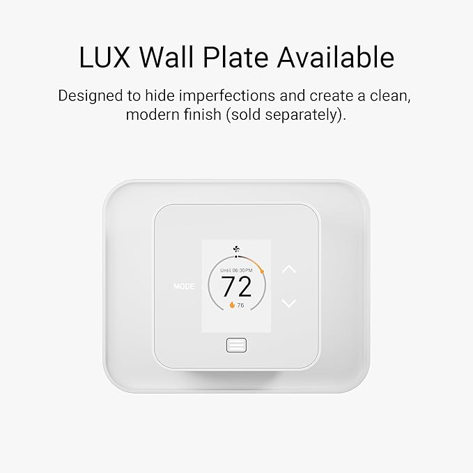 Lux TQ1 Smart Thermostat for Home, Programmable WiFi with Matter Protocol for Temperature Control, C-Wire or Power Bridge Required - Works with Apple Home and Google Home - termostato inteligente wifi