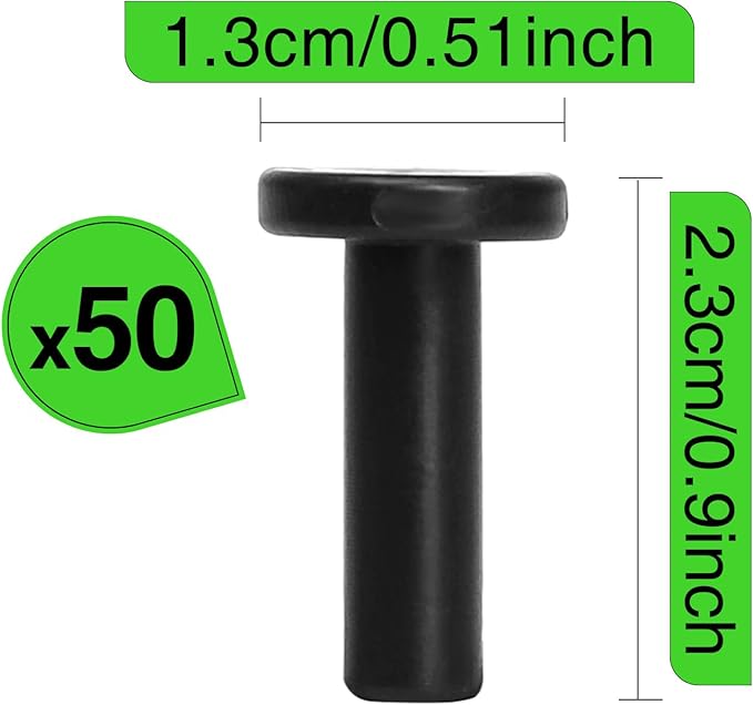 MIXC 50 Pack 1/4 Inch Drip Irrigation Plugs, Leak-Proof Drip Line End Cap Fittings for Quick Connector (1/4''Tube End Plug-50P)