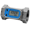 All Stainless Steel Inline Digital Turbine Flowmeter, 120°C High Temp Resistant, ±0.5% Accuracy, Instantaneous Flow, for Water Diesel Flow Monitoring (1.5 inch (Mid Flow))