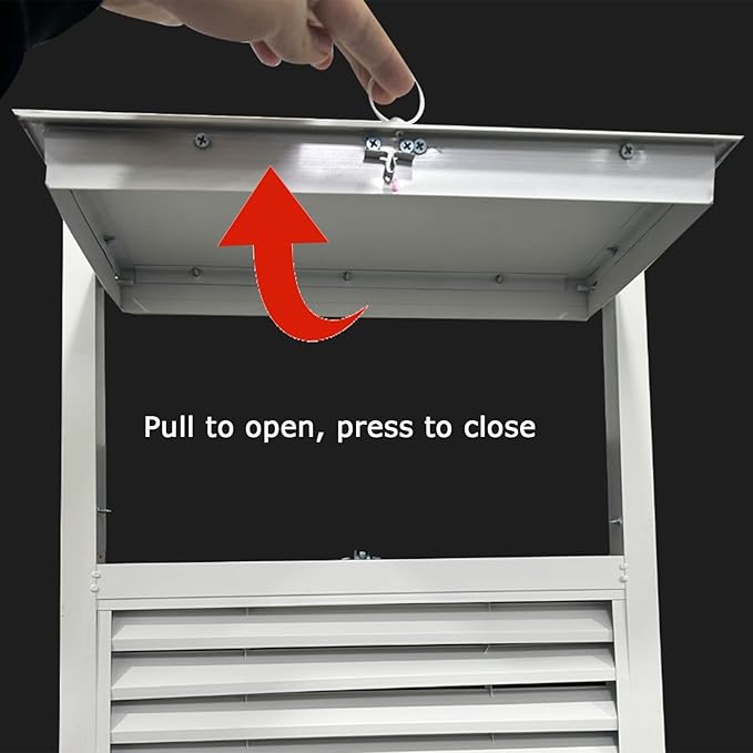 Aluminum Alloy Ventilation Grille Ventilation Smoke Exhaust Valve Cover - Openable Duct Access Door for Emergency Wall, 60x80cm, Gray - Durable Airflow System