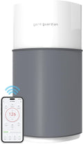 GermGuardian AirSafe XL Smart Air Purifier for Home 360° True HEPA Filter, WiFi and App Enabled, Air Quality Monitor, Large Rooms Up to 1680 Sq Ft, For Smoke, Dust, Pet Dander, Gray/White, AP3250