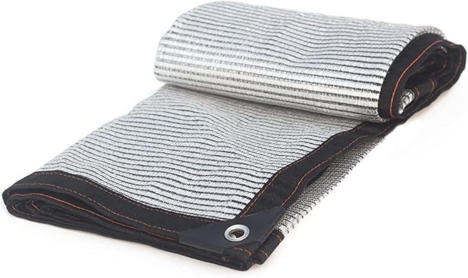 Top hacker Aluminet Shade Cloth 50%, Outdoor Sunblock Shade Cloth with Grommets, Shade Netting for Car Dogs Greenhouse Kennel Gardening Patio (Color : Silver, Size : 2x4m/6x13ft)
