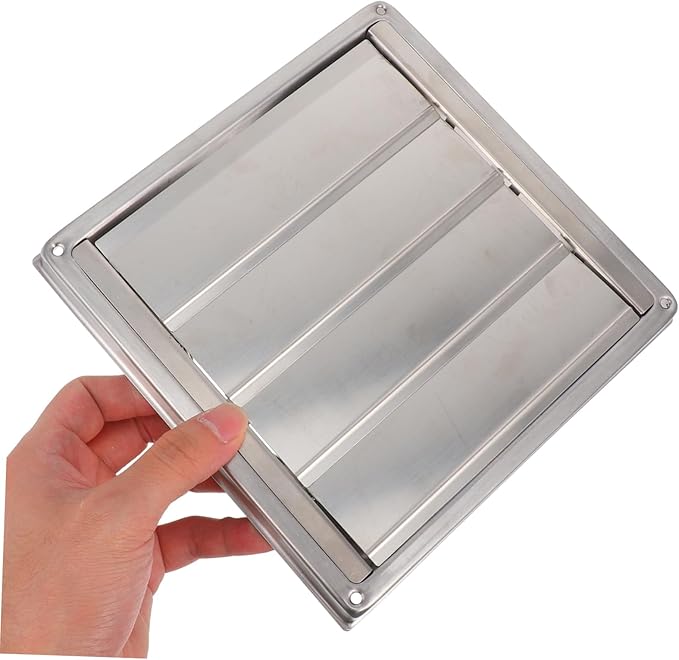 UKCOCO Stainless Steel Ventilation Grille with Movable Slats Rainproof Air Vent Cap for Bathroom Office Home and Industrial Use Versatile and Robust Weather Protection