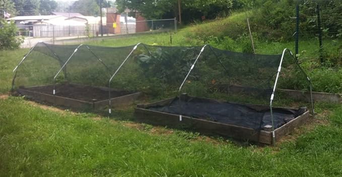 Agfabric 40% Sun Shade Cloth Cover with Clips for Plants 6’ X 12’, Black