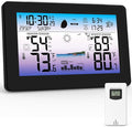 Weather Station Wireless Indoor Outdoor, Digital Thermometer for Home, Large Color HD Display with Remote Sensor, Weather Forecast, Atomic Clock, Moon Phase