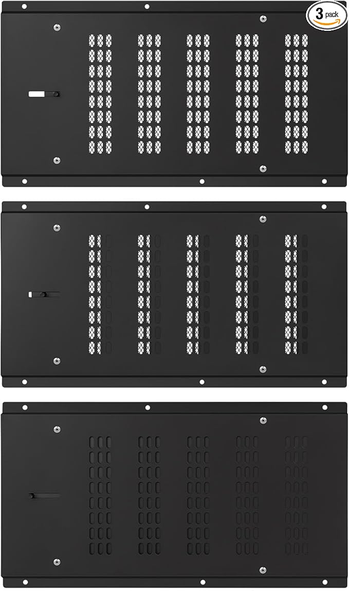 Foundation Vent Cover,Crawl Space Vent Cover for Foundation Garage Attic Home Improvement,16”x8.7”Outdoor Crawl Space Air Wall Vent with Damper&Screen Reduce Moisture,Fit 16"x8"Rough Opening,Black,3PK