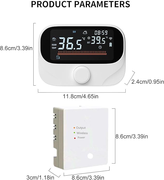 Smart Thermostat for House,Smart Thermostat with APP and Voice Control - Boiler Temperature Control Monitor | for RV Office Bedroom Home Indoor Boiler Greenhouse Living Room