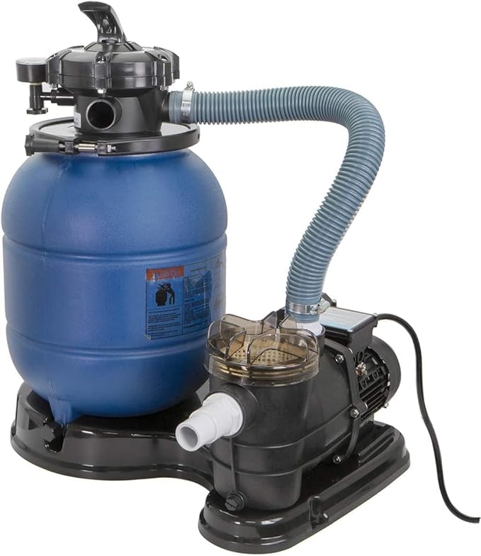 XtremepowerUS 13" Sand Filter 3/4HP Pool Pump 2,400GPH for Above Ground Swimming Pool Multi-Port Valve Up to 10,000 Gallons, 1-1/4"NPT Pool Sand Filter with Enhanced Circulation System