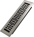 Howeall 2x10 Inches Heavy Duty Walkable Floor Register Easy Adjust Air Supply Lever Floor Vents - Seattle Design - Vent Cover for Home Floor - Satin Nickel