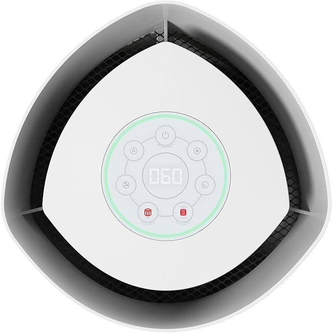 GermGuardian AirSafe XL Smart Air Purifier for Home 360° True HEPA Filter, WiFi and App Enabled, Air Quality Monitor, Large Rooms Up to 1680 Sq Ft, For Smoke, Dust, Pet Dander, Gray/White, AP3250