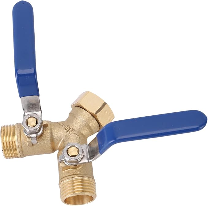 Brass Garden Hose Heavy Duty Brass Garden Hose DiverterY Valve Splitter 3/4in Ergonomic Handle for Easy Water Control Ideal for Home and Use