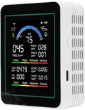10 in 1 WiFi Air Quality Meter, CO2 TVOC HCHO PM2.5 PM10 PM0.3 Detector, Indoor Air Monitor with APP Control, Ideal for Smart Home & Indoor Testing