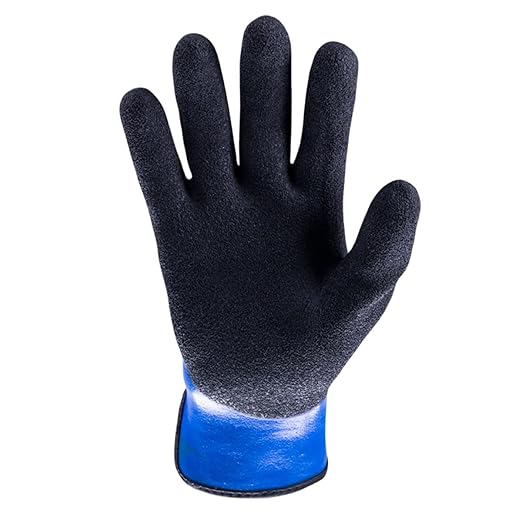 HexArmor Helix 3070 Water-Resistant Work Gloves – 360° Latex Coating, 18-Gauge Breathable Shell, High-Grip Wrinkle Rubber Palm, Cut & Abrasion Resistant, Ideal for Wet Concrete & Masonry | X-Large