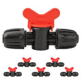 Bonviee 6 Packs 5/16” Drip Irrigation Shut Off Valve, in-Line Barbed Locking Valve for 5/16 Inch Tubing, Water Flow Control for Garden, Greenhouse, Raised Bed Systems