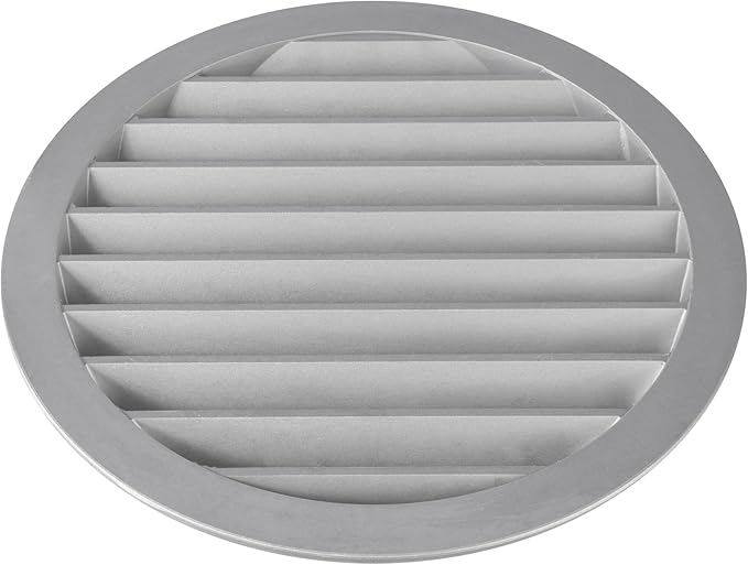 10" Inch Round Aluminum Vent Cover - Air Vent Louver - Soffit Exhaust Vent - Built-in Aluminum Screen - Grill Cover/Dryer Vent Cover for House, Kitchen, Bathroom, Garage, Attic Ventilation