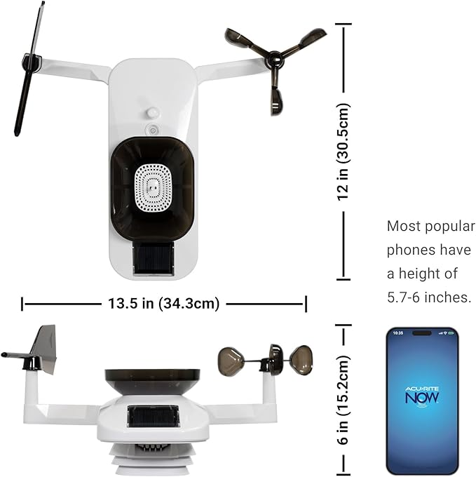 AcuRite Optimus Weather Station with Wi-Fi Display, Built-in Barometer, Lightning Detection, Indoor/Outdoor Temperature and Humidity, Wind Speed/Direction, and Rainfall Measurements (01224MCB)