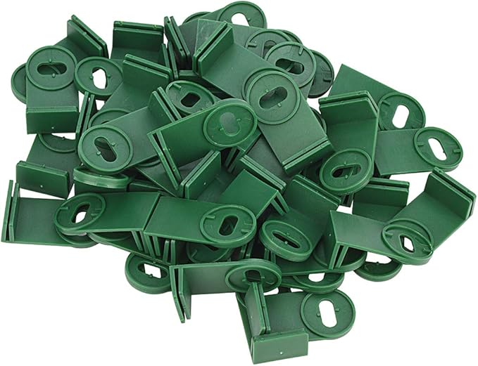 50 Sets Greenhouse Extenders Clips, Shading and Insulation Twist Clips for Fixing Greenhouse Bubble Wrap Sunshade Net Insulation Shading (50*L-shaped)