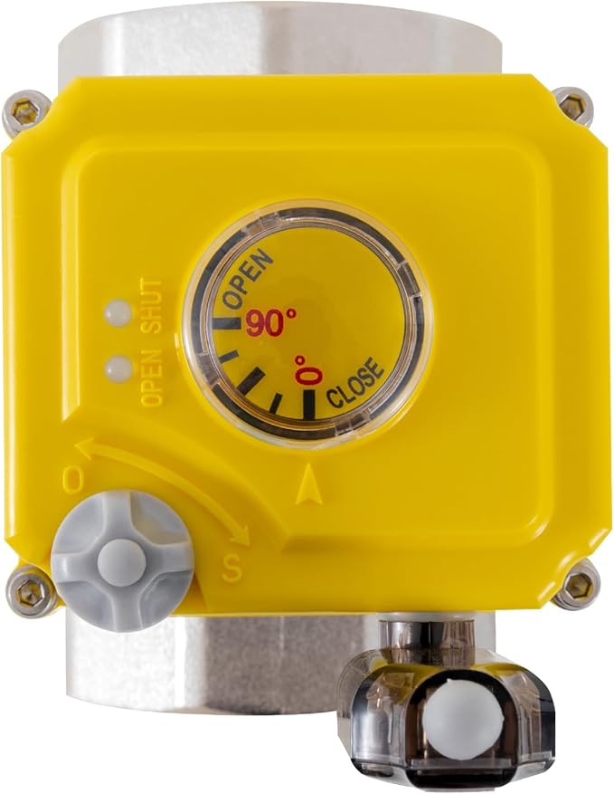 NPT 2'' Electric Ball Valve Intelligent Electric Valve DC24V Actuator/AC110V-230V Power Adapter, TUYA-APP WIFI Control Valve With Indicator and Manual Device 2-wire Automatic Return, Normally Closed