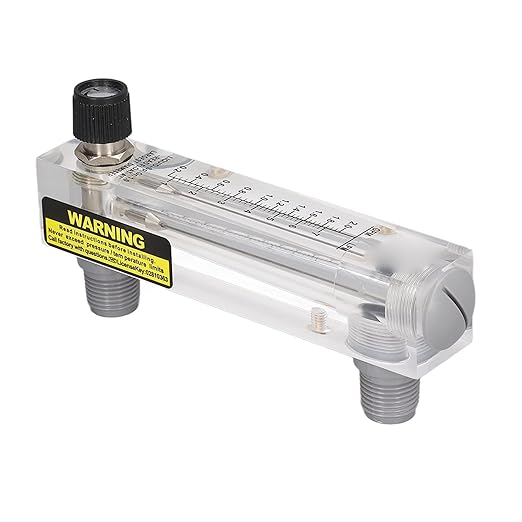 AUNMAS Water Meter Panel Type Flowmeter, 1/2in Male Thread and 1/4in Female Thread Djustable Knob Panel Mount Type Flowmeter for PVC Pipe, 0.2-2.0GPM 1-7LPM