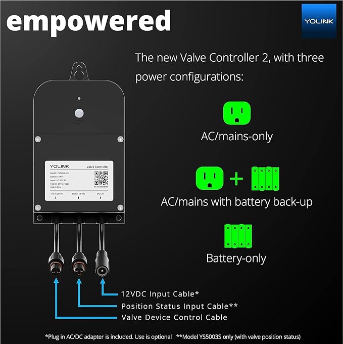 YoLink Smart Water Valve Controller 2, with Bulldog Water Valve Manipulator, Easy No-Plumber DIY Installation, Remote Control, Compatible with Alexa/Google Assistant, IFTTT - YoLink Hub Required