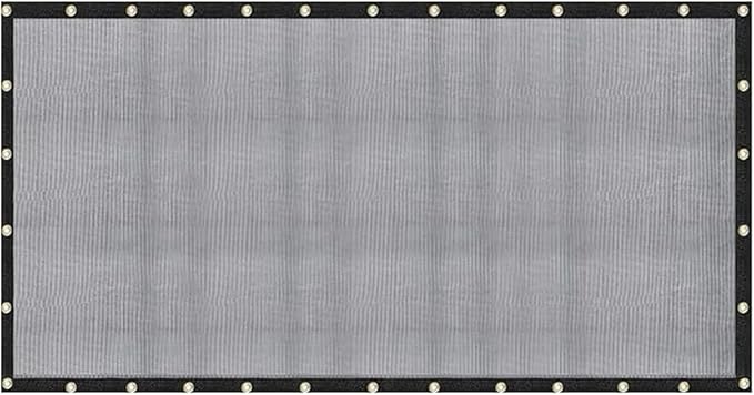[Windscreensupplyco] 60-70% 10 FT X 20 FT Mesh Tarp/Shade Cloth 9-Needle Knitted Heavy Duty Black with Grommets for Green House, Garden, pergola, Pools, Dump Truck