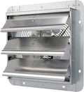 iPower 10 Inch Shutter Exhaust Fan Aluminum,High Speed 1650RPM, 820CFM, 1-Pack, Silver