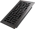 Howeall 4x8 Inches Heavy Duty Walkable Floor Register Easy Adjust Air Supply Lever Floor Vents - Seattle Design - Vent Cover for Home Floor - Oil Rubbed Bronze