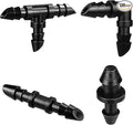120 Pack Drip Irrigation Fittings Kit - Barbed Connectors for 1/4" Tubing,Includes 50 Couplings,40 Tees, 20 Elbows and 10 End Plugs for Drip or Sprinkler Systems