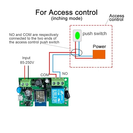 Smart WiFi Wireless Relay Switch Module, Tuya 1CH AC 85-250V/ USB 5V Smart Life Remote Control Dry Contact Momentry Switch Compatible with Alexa and Google Home