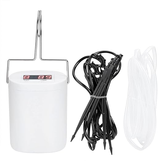 Intelligent Charging Potted Plant Timing Watering Kit, Automatic Drip Irrigation System, Smart Watering Controller with Adjustable Timer for Indoor Outdoor Plants, Includes