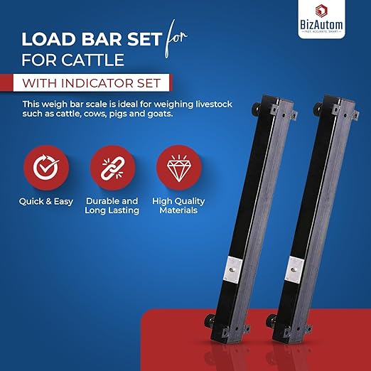 Livestock Scale Kit, Heavy-Duty Weigh Beam Scale System, Load Bars 10000lb Capacity, Portable Animal & Cattle Chute Scale Kit for Cows, Goats, Hogs & Sheep with Digital Indicator (36")